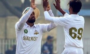 Sialkot pacers shine on opening day of the Quaid Trophy final