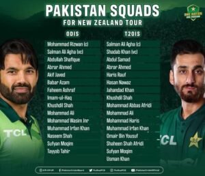 Pakistan Announces Squads for New Zealand Tour: Major Leadership Changes and New Faces in T20I Team