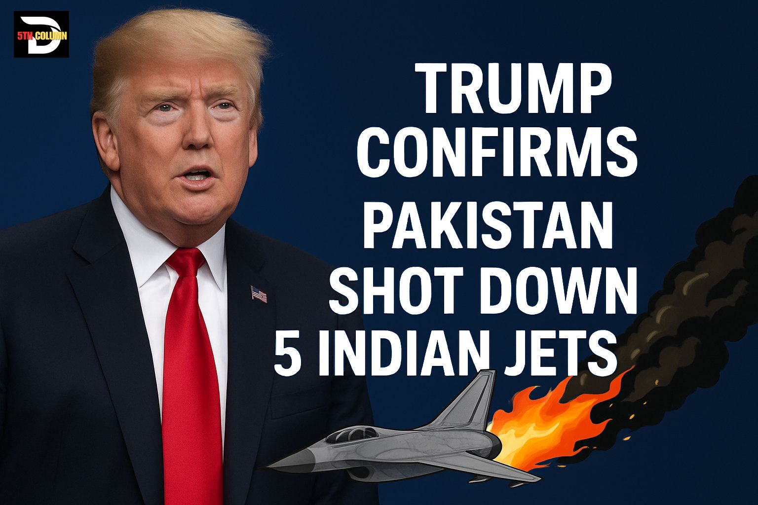 Pakistan’s Strategic Restraint Amid Escalation: President Trump Confirms 5 Indian Jets Shot Down