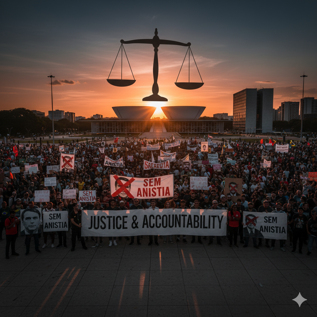 No Amnesty: Brazil’s Mass Protests Against Efforts to Shield Bolsonaro & Supporters